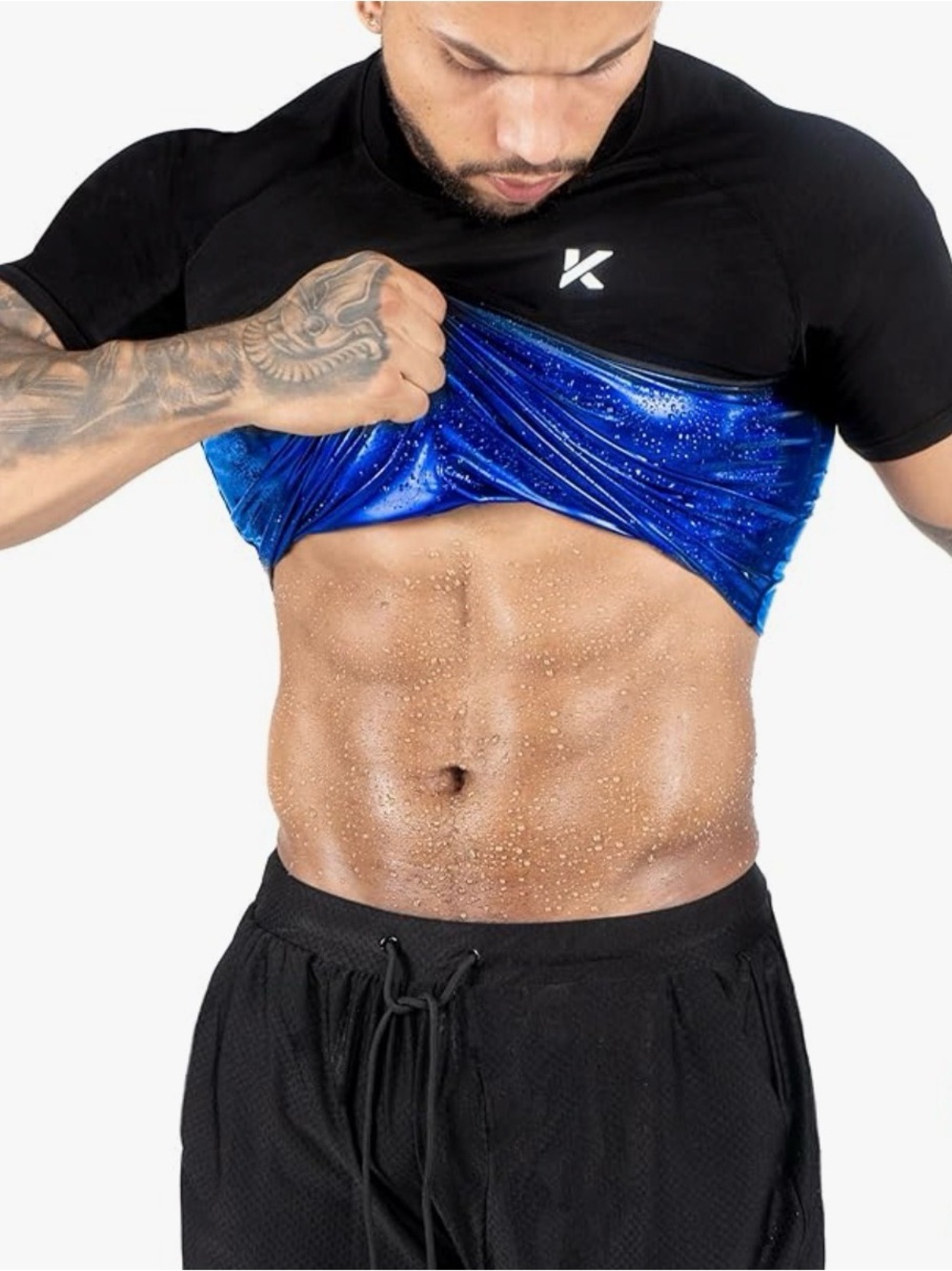 Kewlioo Sauna Shirt for Men 💪🔥 Black / NWT